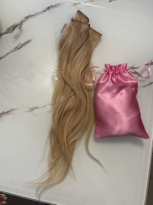 Hair extensions virgin quality 50cm, 100gr, set of 6, blonde balayage