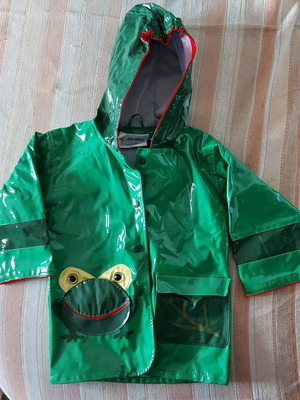 Waterproof windproof jacket for boys, size 98 cm, green