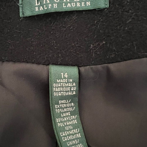 Ralph Lauren women's black coat like new, size L