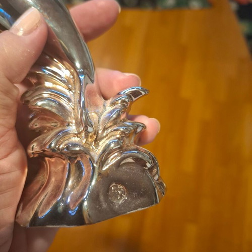 Metal dolphin decorative sculpture like new