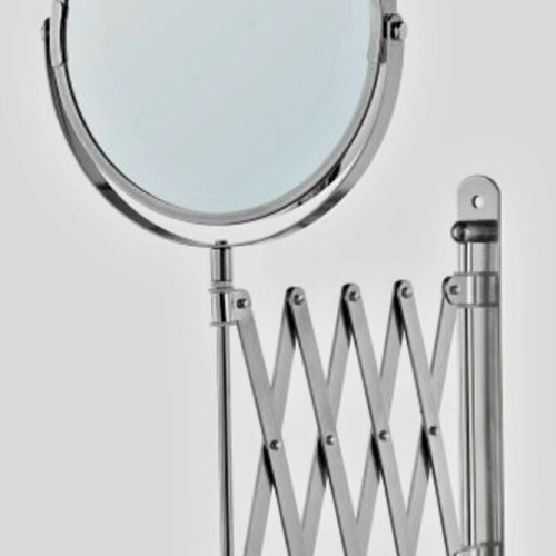 Magnifying bathroom mirror silver foldable new