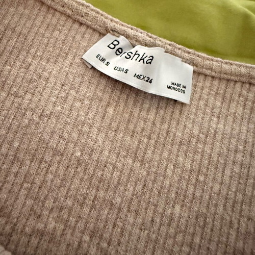Bershka mini dress beige with adjustable bust cord, size S