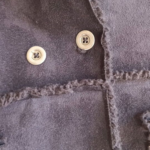 Orchestra girls' coat like new, black castor style with inner fur