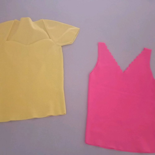 Summer t-shirts like new, size S, yellow and pink