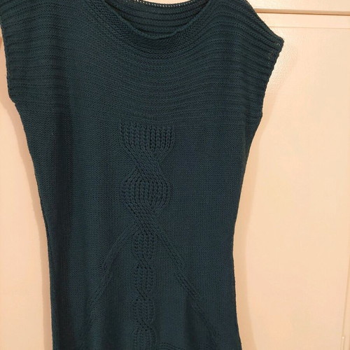 Knitted winter petrol dress used