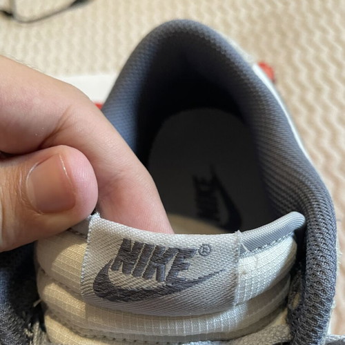 Nike Dunk Low sneakers, grey and white, size 42.5