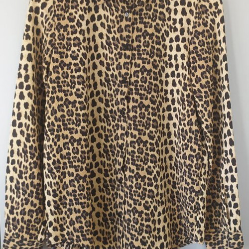 Zara Leopard Print Blouse like new, size XS