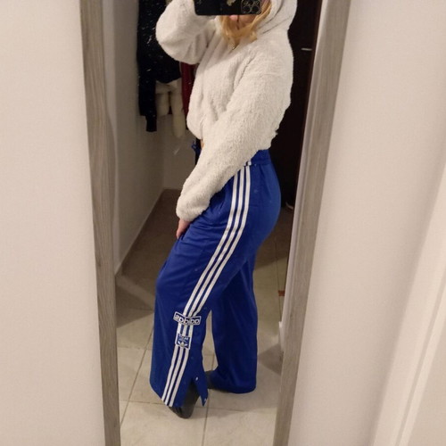 Adidas adibreak pants new, unisex, white and blue, sizes S-L