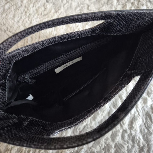 Nine West clutch bag like new, gray python print