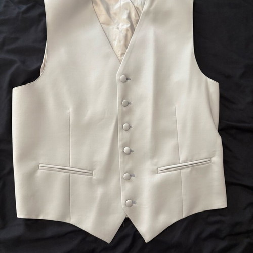Vest Boggi Milano like new, cream with satin lining and adjustable back
