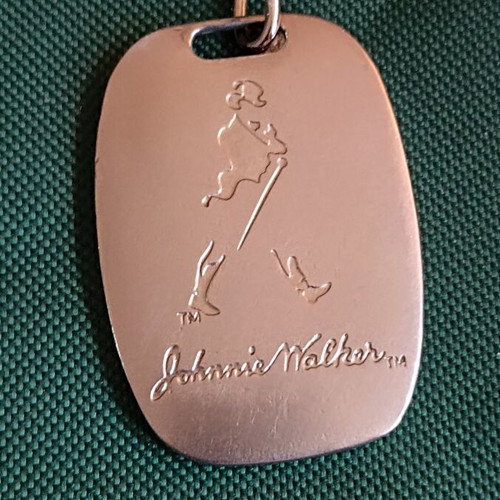 Johnnie Walker Collectible Metal Keychain Vintage Striding Man