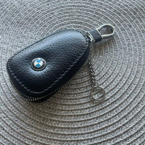 Leather Key Case with Zipper for BMW Car Key New