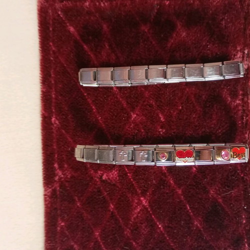 Italian charm bracelets like new, set of 2 pieces