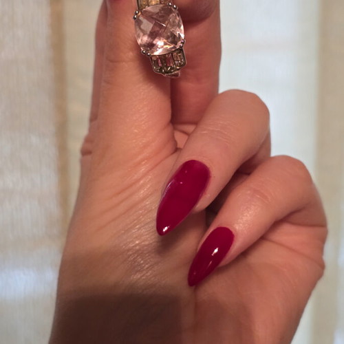 Avon ring with pink stone like new, adjustable size