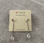Silver drop dangle earrings new