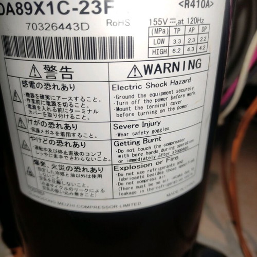 Toshiba DC Inverter Compressor used