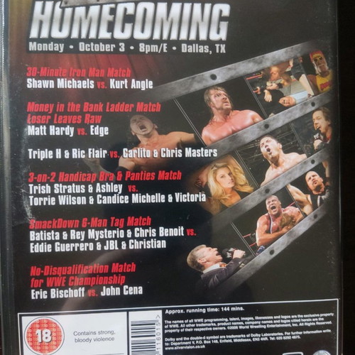 WWE RAW Homecoming DVD used, television show with subtitles