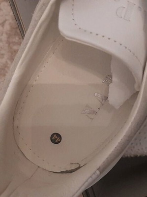 Sneakers N.A.P. δερμάτινα καινούργια, άσπρα και γκρι, μέγεθος 44