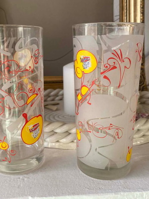Lipton glass cups like new, set of 2, 16 cm