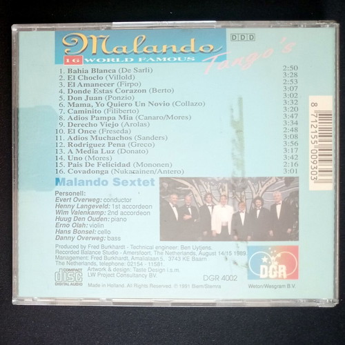 Malando Sextet Tango's CD used, Latin