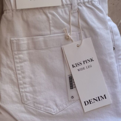 Kiss Pink Wide Leg Women's Pants new, size XL, white