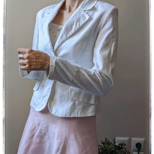 Gianni Rodini white fitted blazer used, size XS