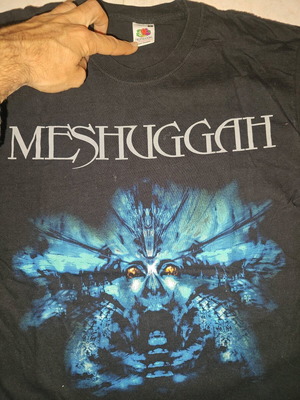Meshuggah Fruit of the Loom T-shirt size M like new black