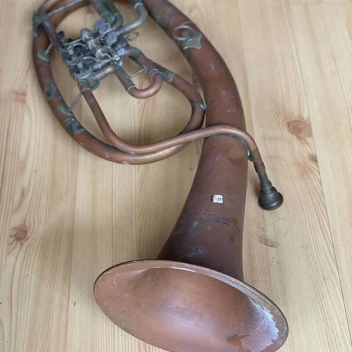 Saxhorn brass musical instrument used, old