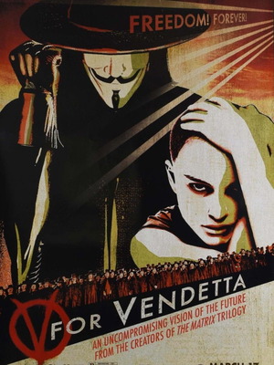 V for Vendetta Natalie Portman Movie Poster used, 2005