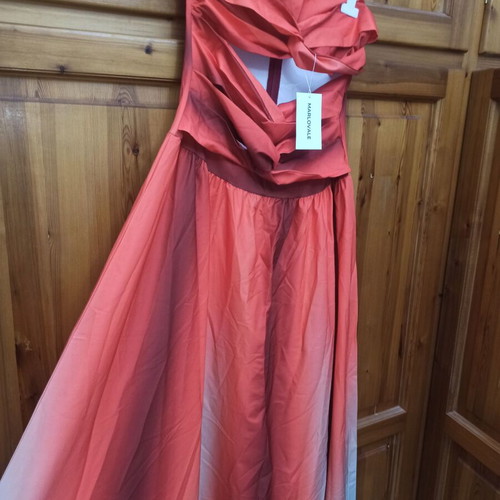 Maxi dress new, orange and turquoise, size M