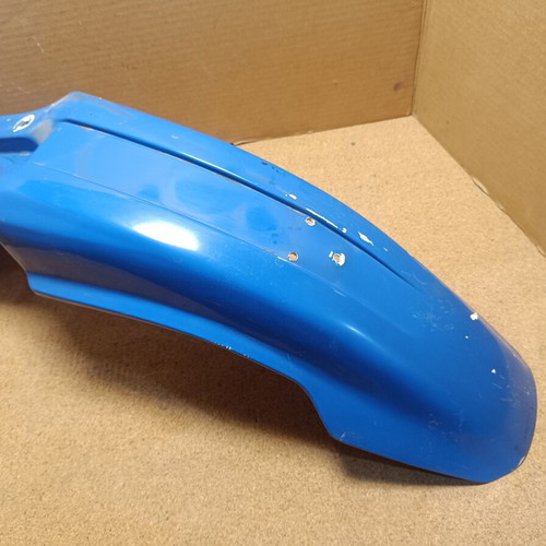 Yamaha front fender motocross enduro, white painted blue