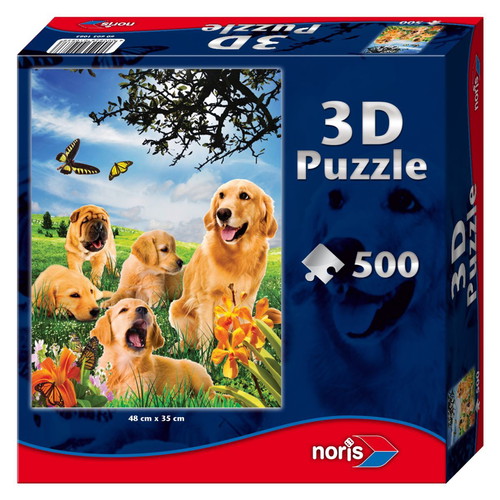 3D Puzzle Dogs like new, 500 pieces