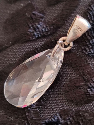 Swarovski crystal pendant with Italian 925 silver base