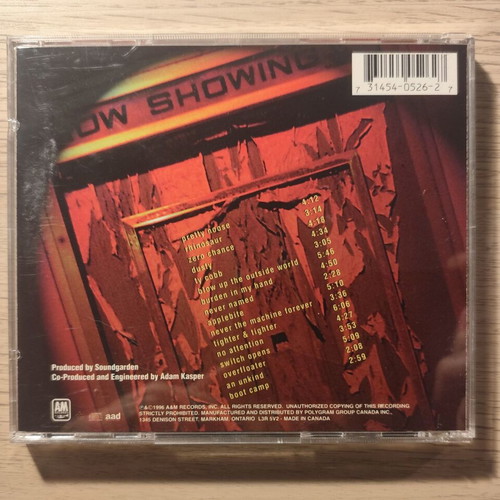 Soundgarden Down on the Upside CD like new, rock