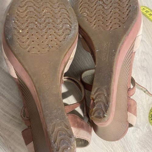 Geox Respira women's leather platform shoes used, size 37