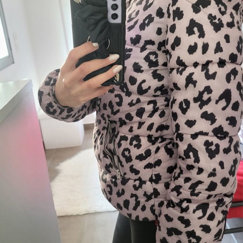 Bershka Lilac Leopard Jacket used, size XS with small tear