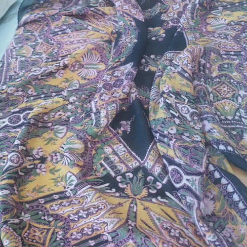 Large Scarf Shawl 110x110 Boho Ethnic Pattern like new