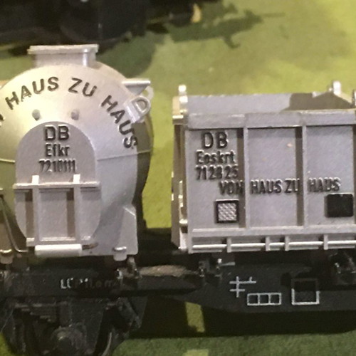 FOBBI Jouef HO 1/87 train cars and track cleaning car set used