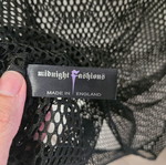 Midnight Fashions black mesh blouse, size L