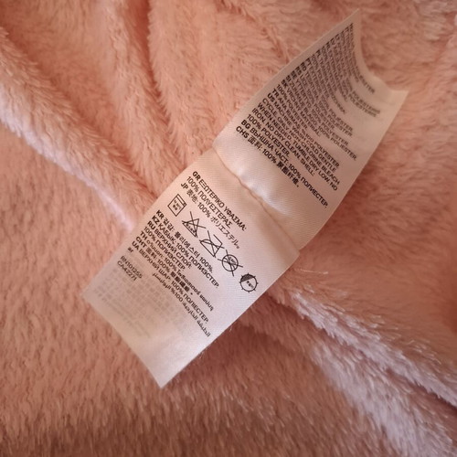 H&M Kids Fleece Robe Used, Pink Butterfly Design, Size 122-128 cm