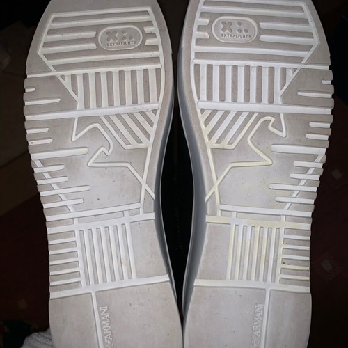 Emporio Armani Leather Sneakers like new, size 41, black and white