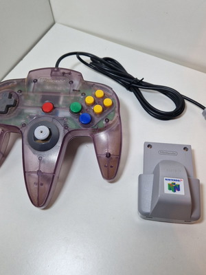 Nintendo 64 χειριστήριο και rumble pack σαν καινούργια
