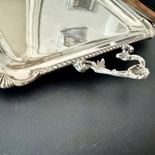 Silver Serving Tray 900, like new, 674g, vintage design