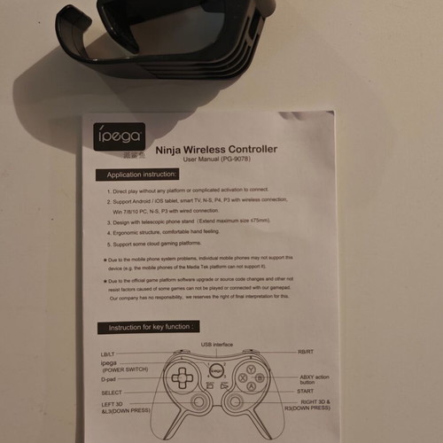 Ipega Ninja Wireless Controller Mobile like new