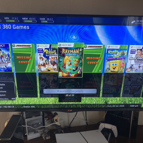 Xbox 360 Slim console 250GB with Kinect and 54 games