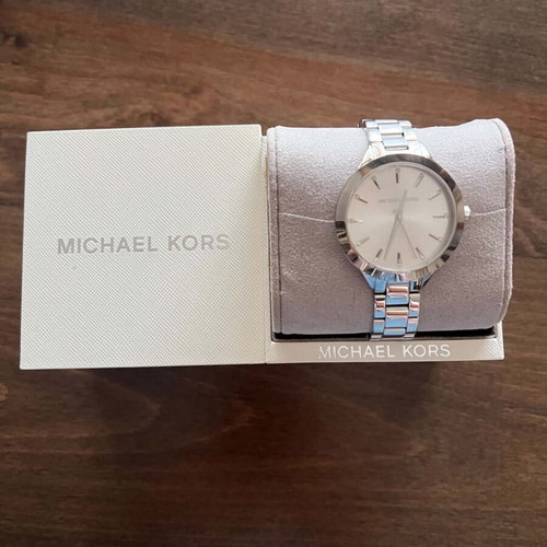 Michael Kors Slim Runway 42mm women's watch new, silver