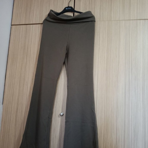 H&M Leggings and Ribbed Shirt new, beige and brown