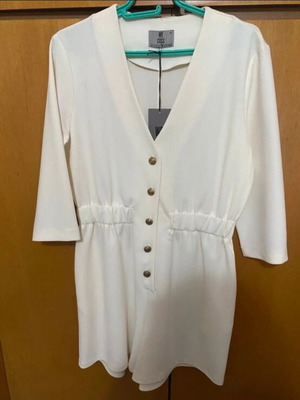 We Coss one-piece shorts new, white, size M