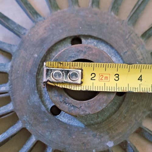 Industrial metal impeller used, diameter 14 cm