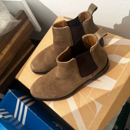 Chelsea boots Zara leather like new brown